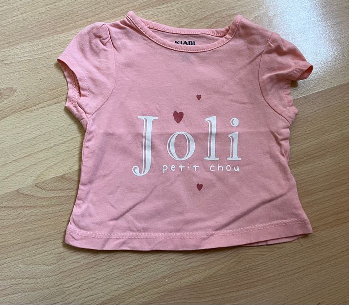 Lot 2 t-shirts rose et jaune Kiabi 1M - photo numéro 9