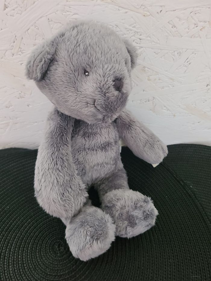 PELUCHE DOUDOU OURS GRIS LES PTITS DOUDOUS MOULIN ROTY - photo numéro 2