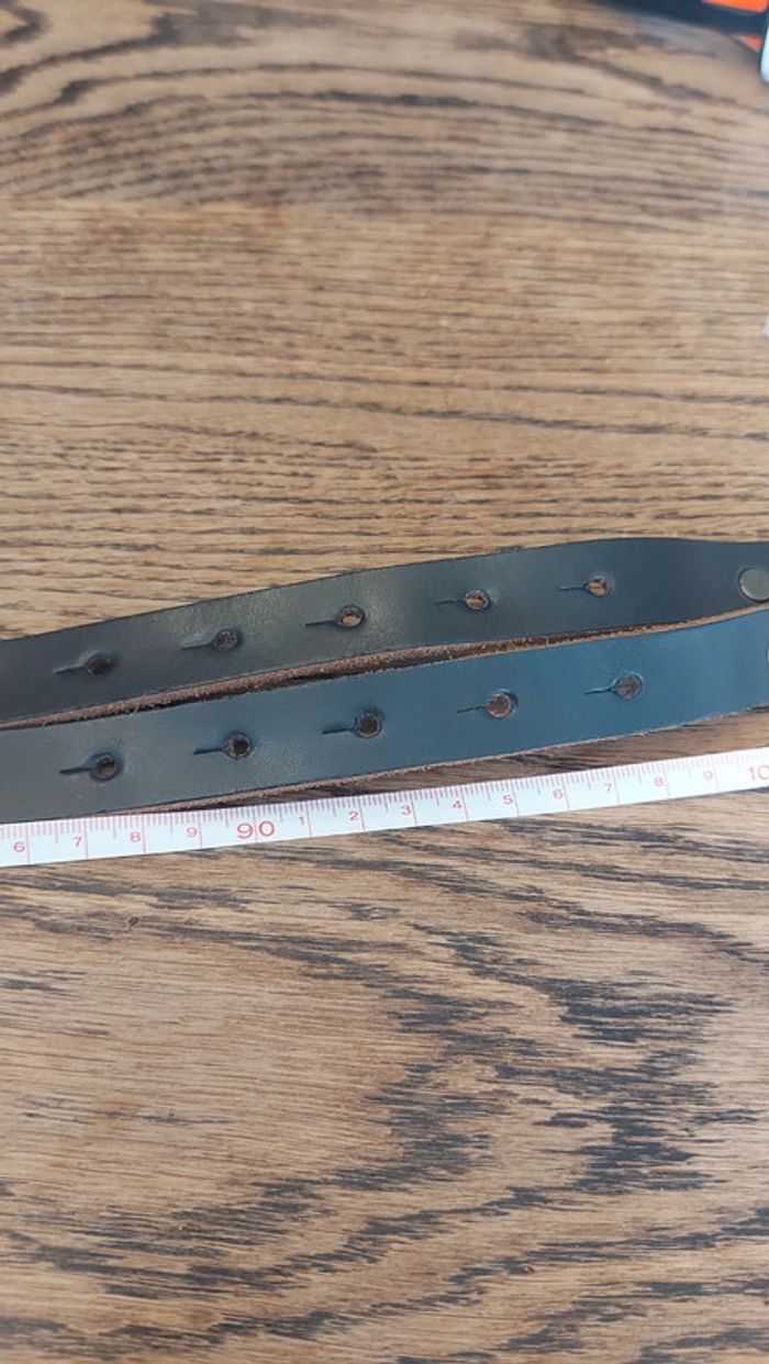 Ceinture en cuir marron 90cm - photo numéro 12