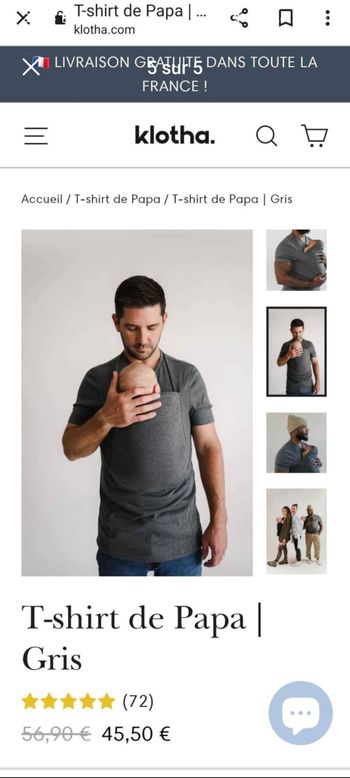 T-shirt kangourou neuf