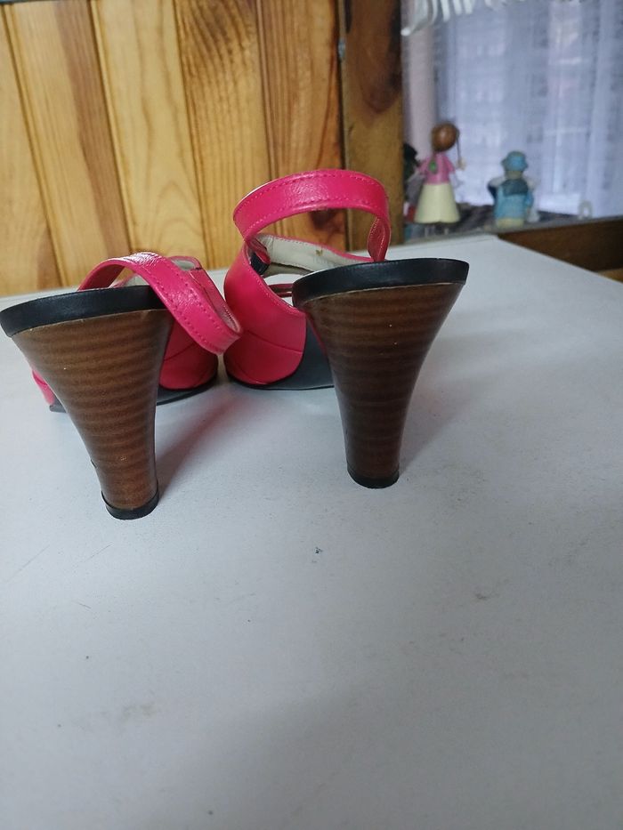 Sandales à talon en cuir - photo numéro 4