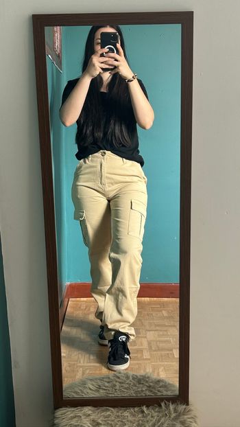 Pantalon cargo beige