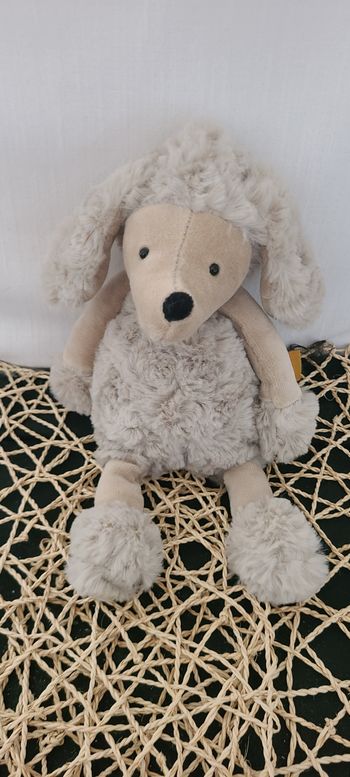 Moulin Roty Les Tout Doux Peluche Caniche chien gris