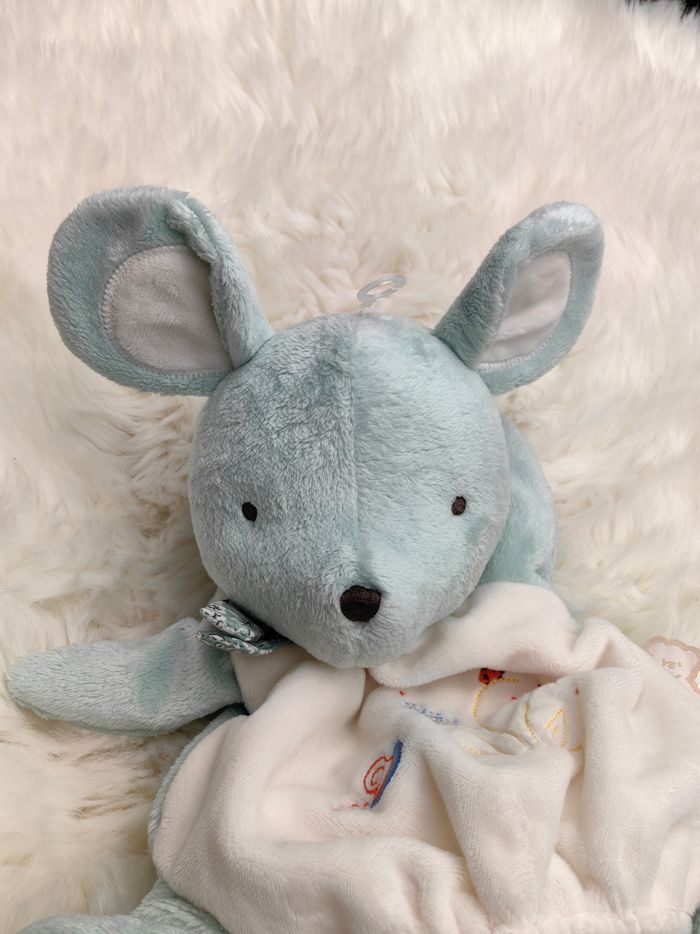 Doudou peluche marionnette souris verte Kaloo K210003 - photo numéro 7