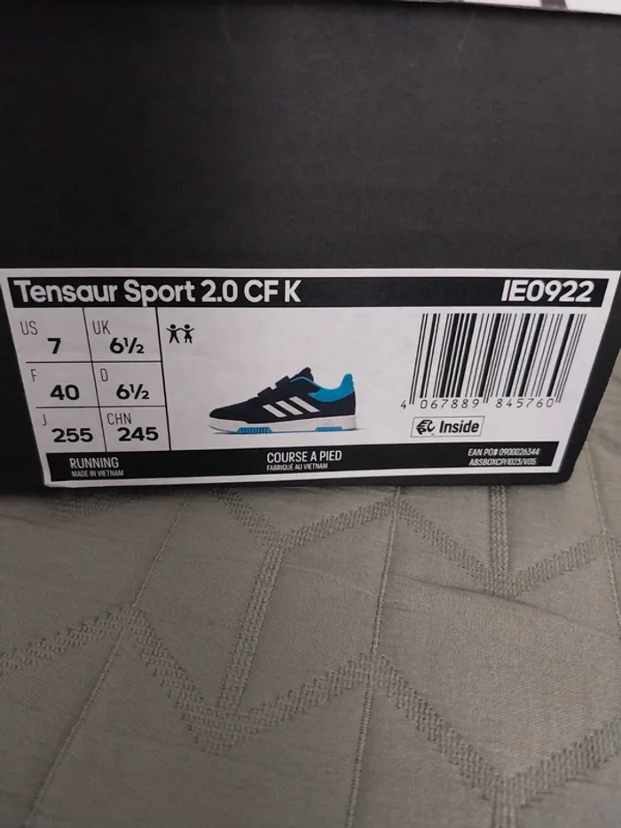 Basket bleu Adidas à scratch T40 - photo numéro 12