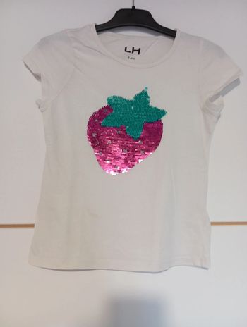 T-shirt à sequins réversible 8 ans