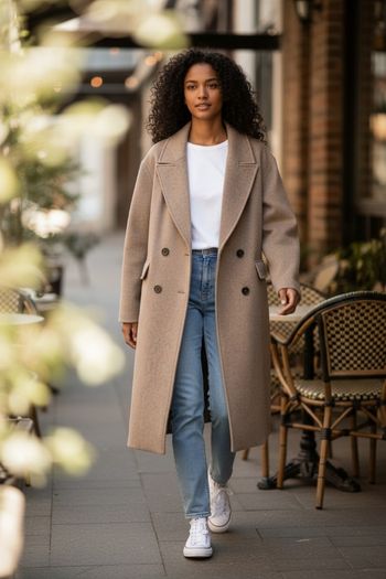 Manteau oversize camel – Zara –