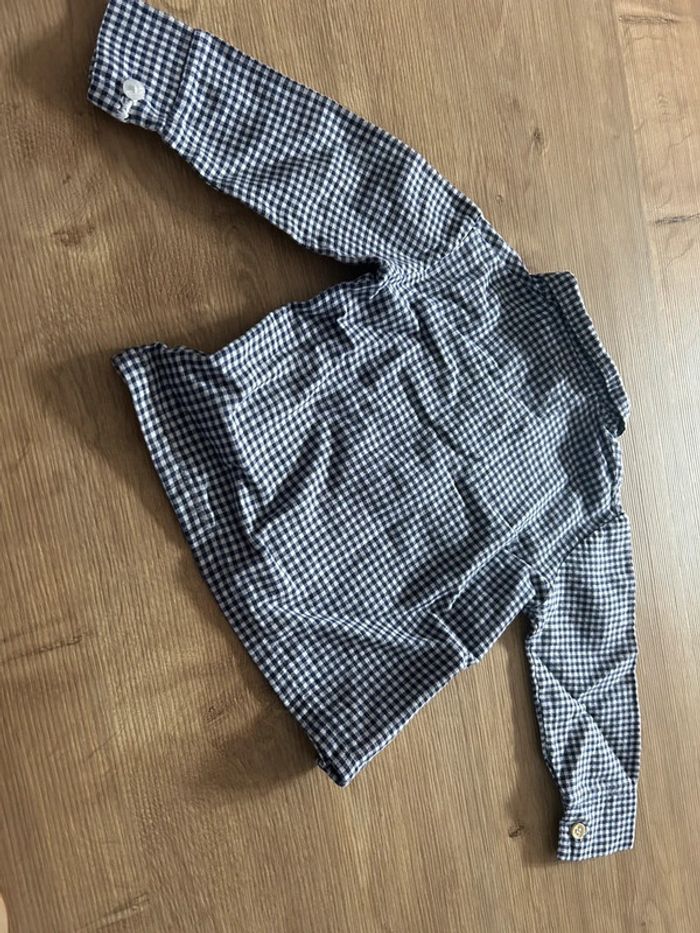Chemise à carreaux blanche et bleu - photo numéro 4