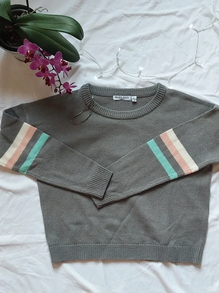 Pull gris hiver