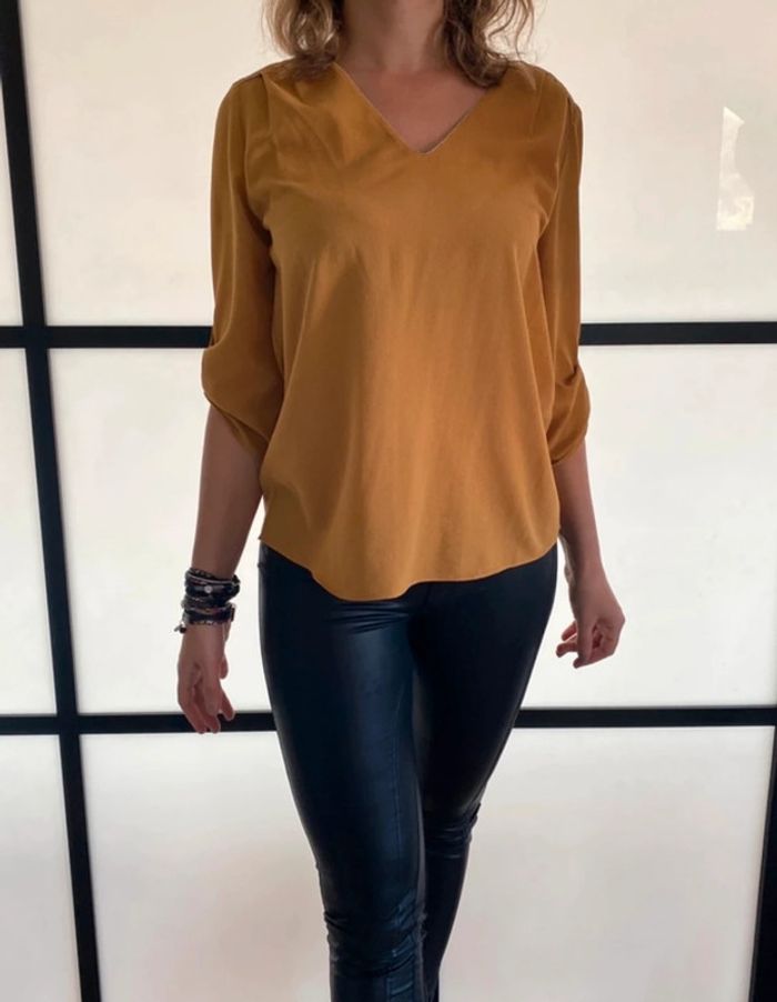 🎁prix en baisse aujourd’hui 🎁 Blouse élégante moutarde Sud Express 38 - photo numéro 3