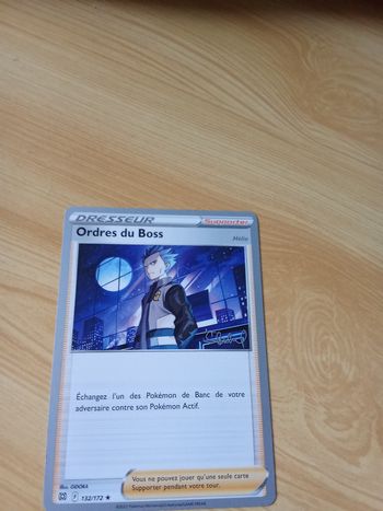 Carte pokémon dresseur ordre du boss