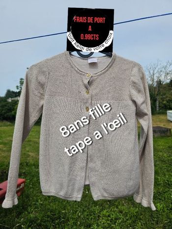 Gilet beige doré tape à l'œil fille 8ans