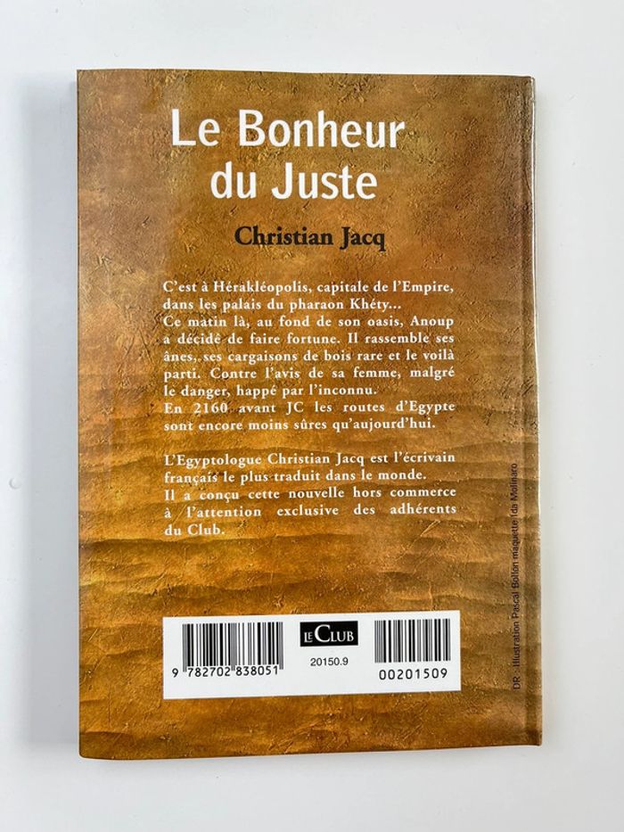 Livre neuf de Christian Jacq "Le Bonheur du juste" - photo numéro 2