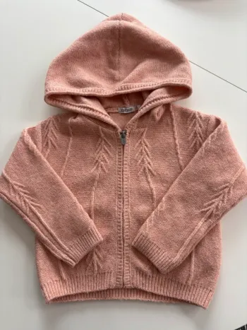 IKKS – Gilet à capuche rose fille 2 ans