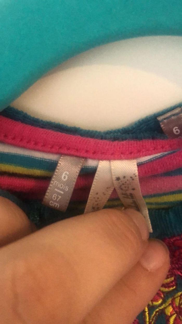 Robe et tee shirt ml 6 mois - photo numéro 2