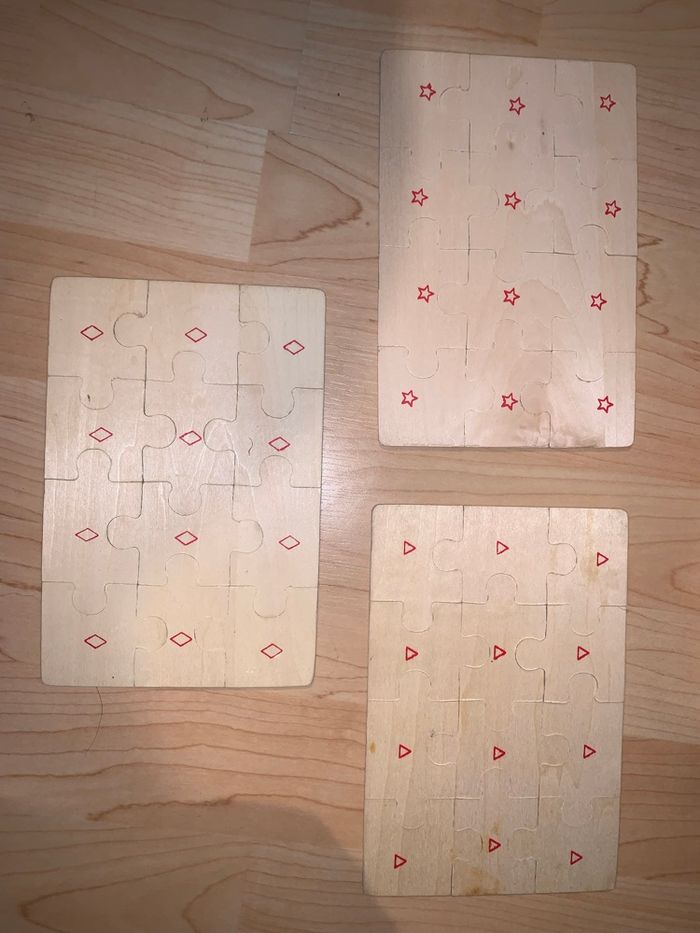 3 puzzles en bois 12 pièces - photo numéro 5