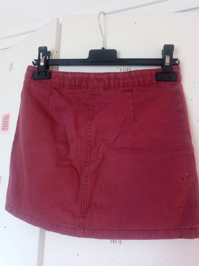 Jupe boutons bordeaux - photo numéro 3