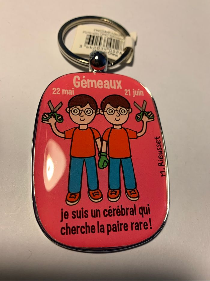 Porte clé gémeaux - photo numéro 2