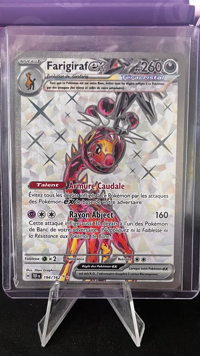 Carte Pokémon Farigiraf ex 194/162 EV5 Forces temporelles - photo numéro 3