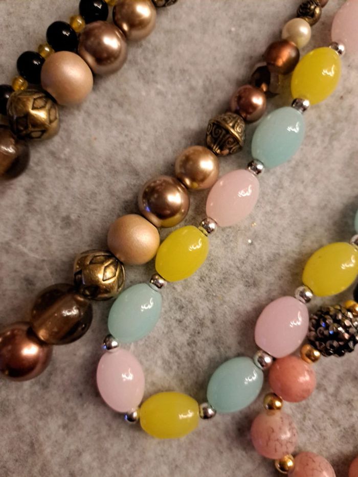 Lot de colliers multicolore artisanale - photo numéro 12