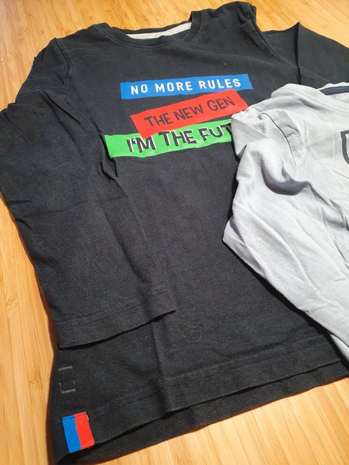 Lot 3 t-shirts manches longues Lupilu 110cm 116cm 4 ans 5 ans 6 ans - photo numéro 6