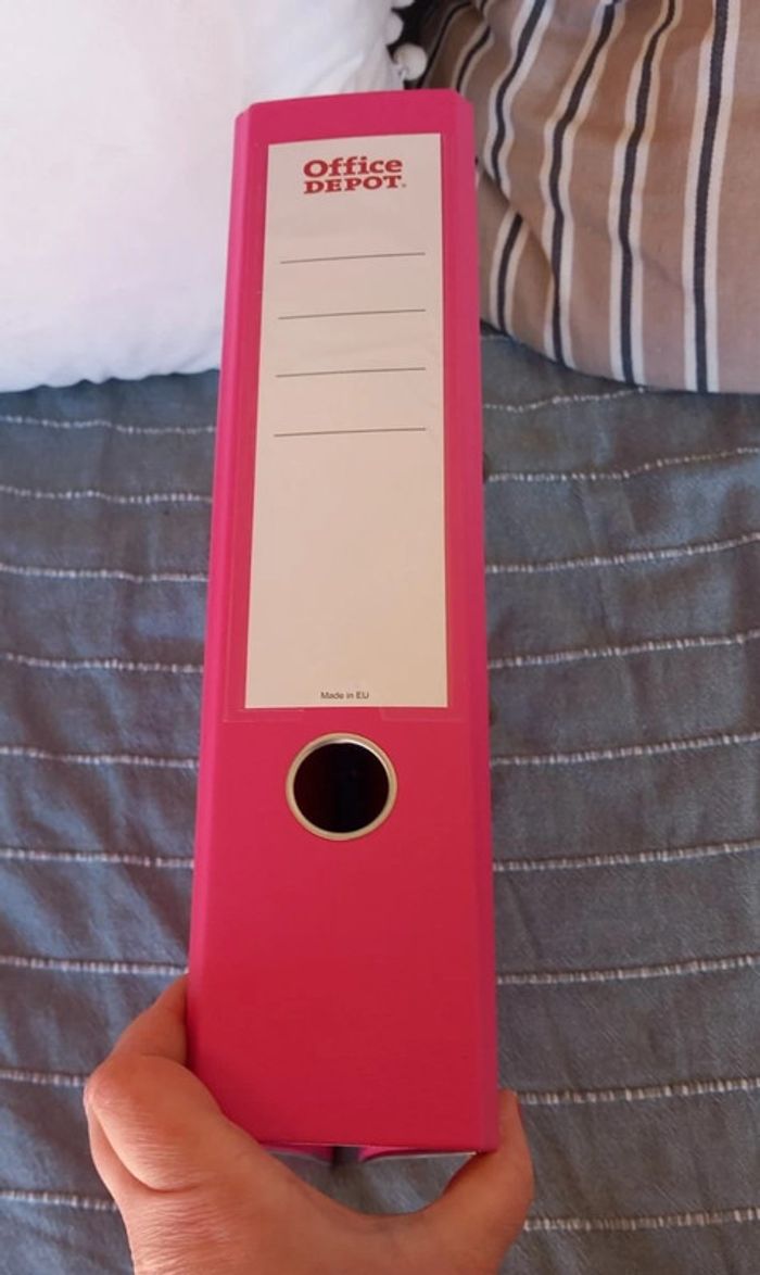 Classeur à Levier Rose - photo numéro 3