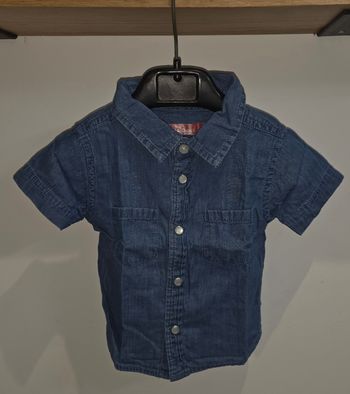 Chemise MC effet jeans 6 mois