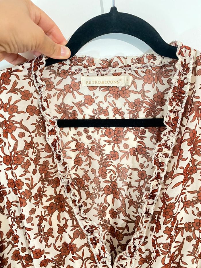 Robe Fleurie Avec Volant Taille S-M - photo numéro 6