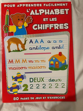 Cahier alphabet et chiffres à écrire 80 pages neuf