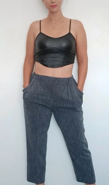 Pantalon 8/10 chic gris taille xl