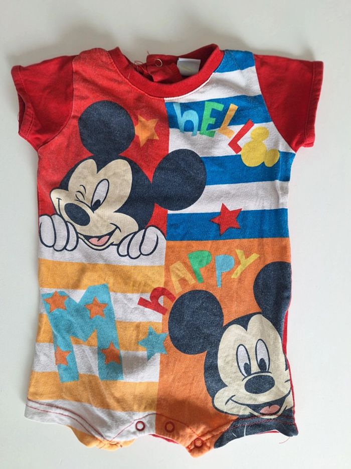 Body court rouge Mickey 6 mois - photo numéro 2