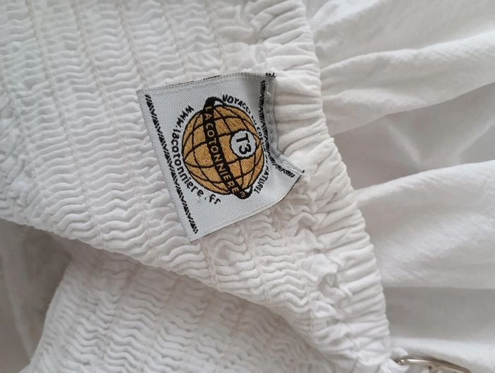 Top débardeur blanc en coton brodé, perles - photo numéro 6
