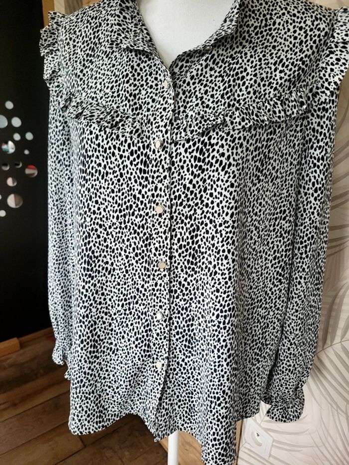 Chemise femme taille 38 noir et blanche - photo numéro 3