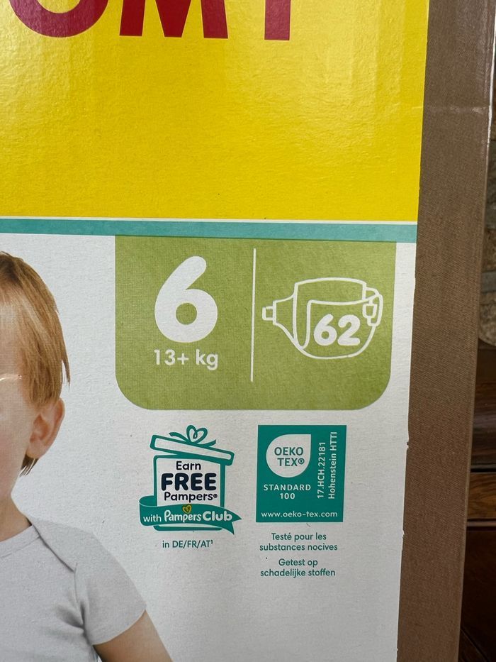 124 couches Pampers Harmonie taille 6 (2 cartons de 62 couches) 🌿 - photo numéro 2
