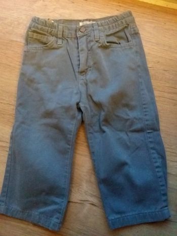 Pantalon toile bleu clair