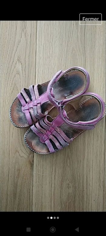 Sandales roses et dorées