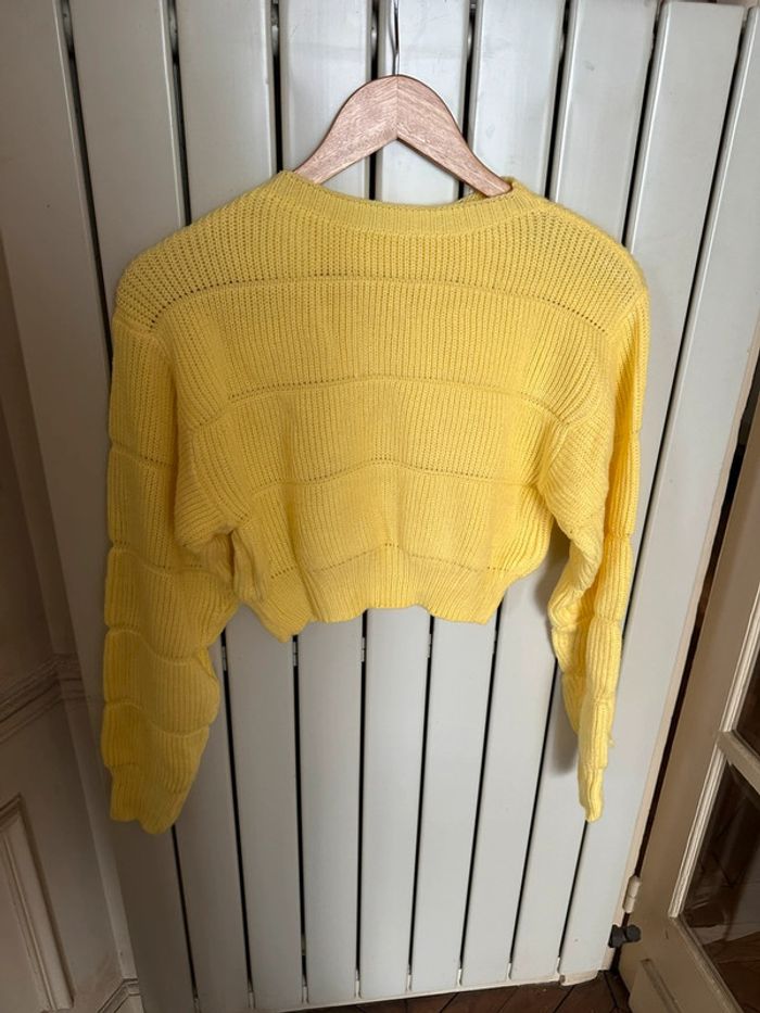 Pull court jaune S - photo numéro 2