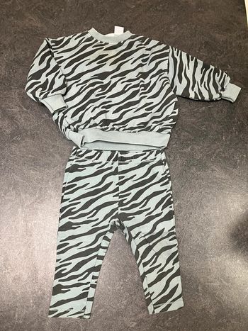 Ensemble garçon sweat-shirt et legging 12mois zèbre