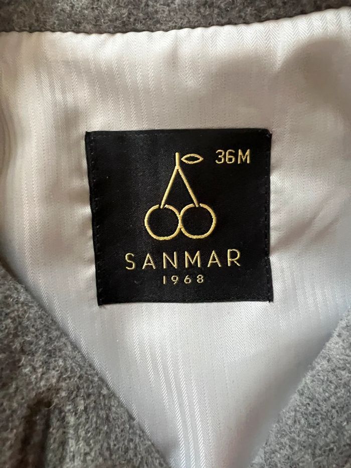 Manteau fille gris en laine 36 mois sanmar 1968 très bon état - photo numéro 3