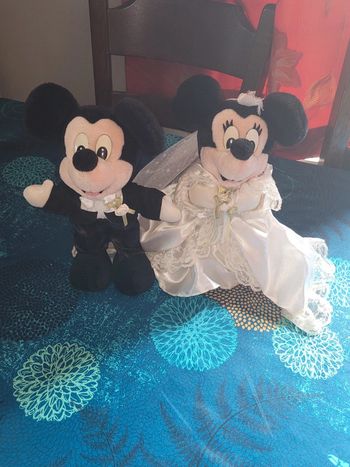 Peluche mickey minnie marié disneyland
