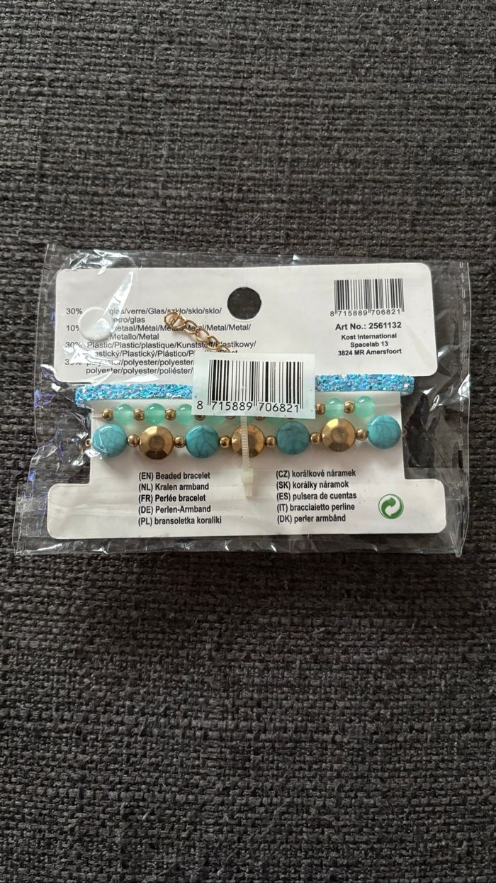 Bracelets perles bleues Trendz - photo numéro 2