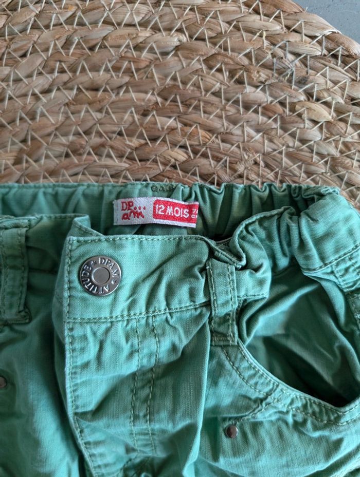 Short jean vert garçon DPAM 12 mois - photo numéro 3