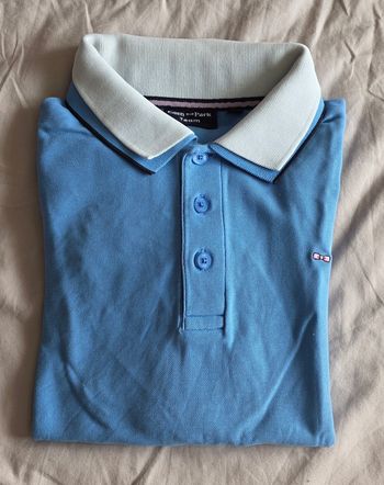 ​Polo Homme Eden Park Team Bleu Ciel Coton Broderie Rugby S