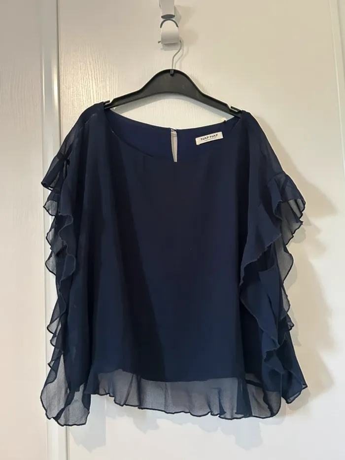 Blouse casual fluide à volants Naf Naf - photo numéro 2