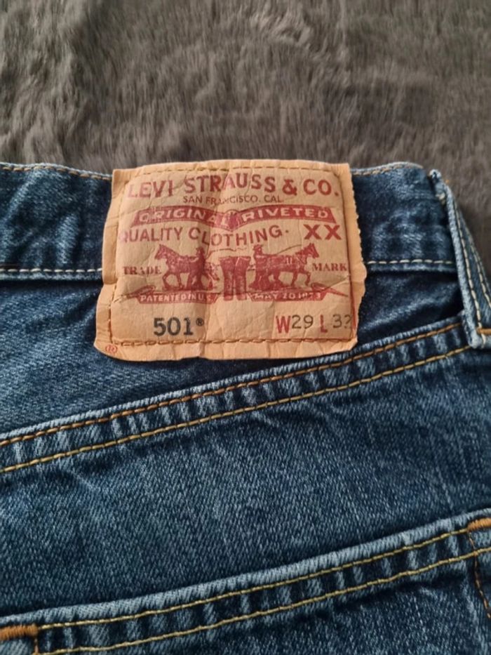 Short jeans levis 501 bleu femme - photo numéro 3
