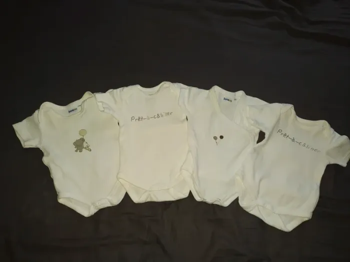 Lot de 4 Bodies Filles Manches courtes - photo numéro 2