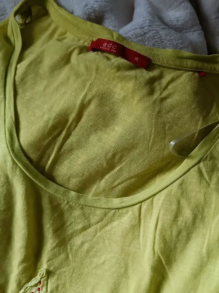 Débardeur EDC esprit M jaune vert pastèque - photo numéro 2