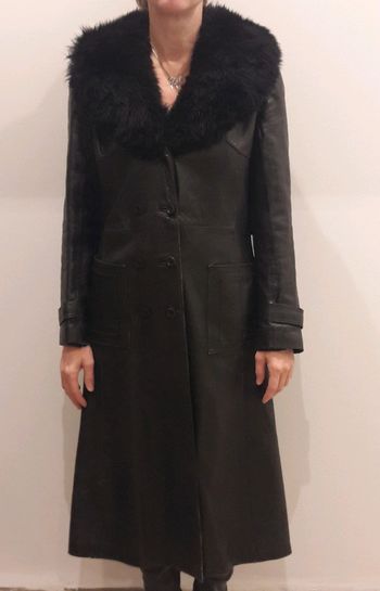 Manteau en cuir long