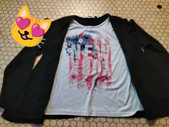 Maillot manches longues noir punkidz 14 ans