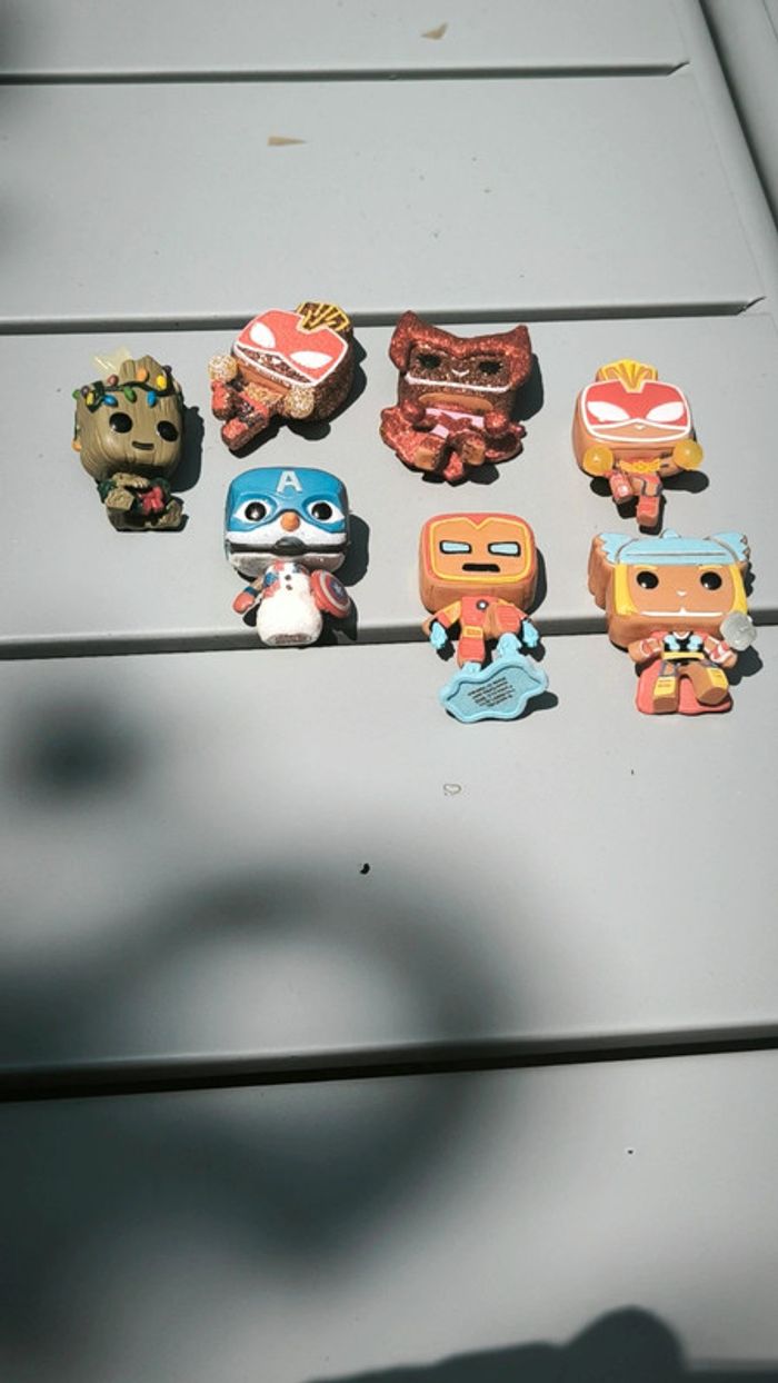 Lot de 7 mini pop marvel très bon état - photo numéro 2